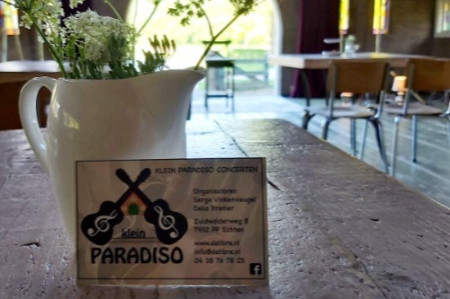 Visitekaartje met klein paradiso concerten