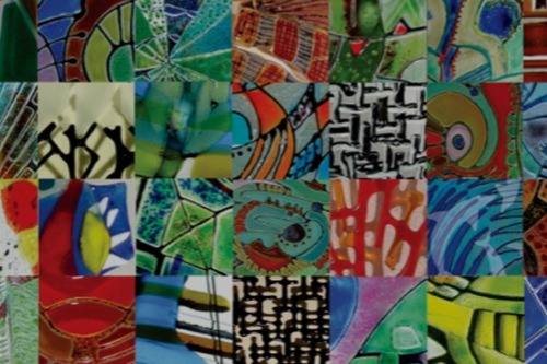 Kunstwerk met verschillende kleuren