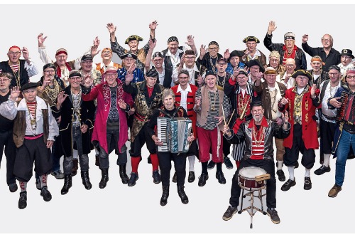 mannenkoor piratenkoor muziekinstrumenten