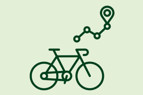 Illustratie fietsroute