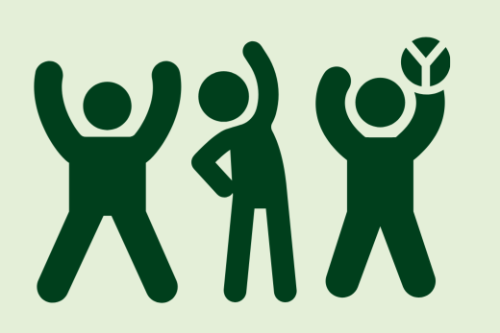 Beweeg poppetjes illustratie