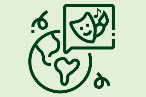 illustratie cultuur wereldbol