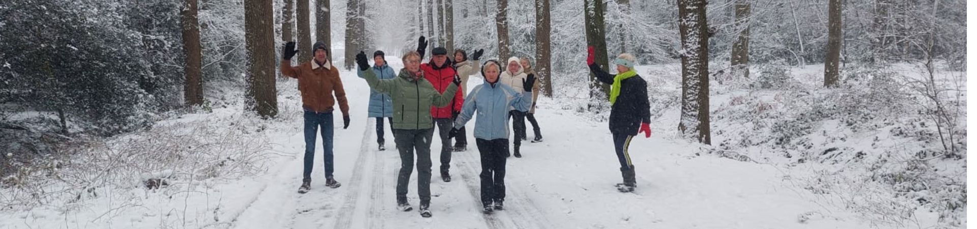 QR-fit wandeling in de sneeuw