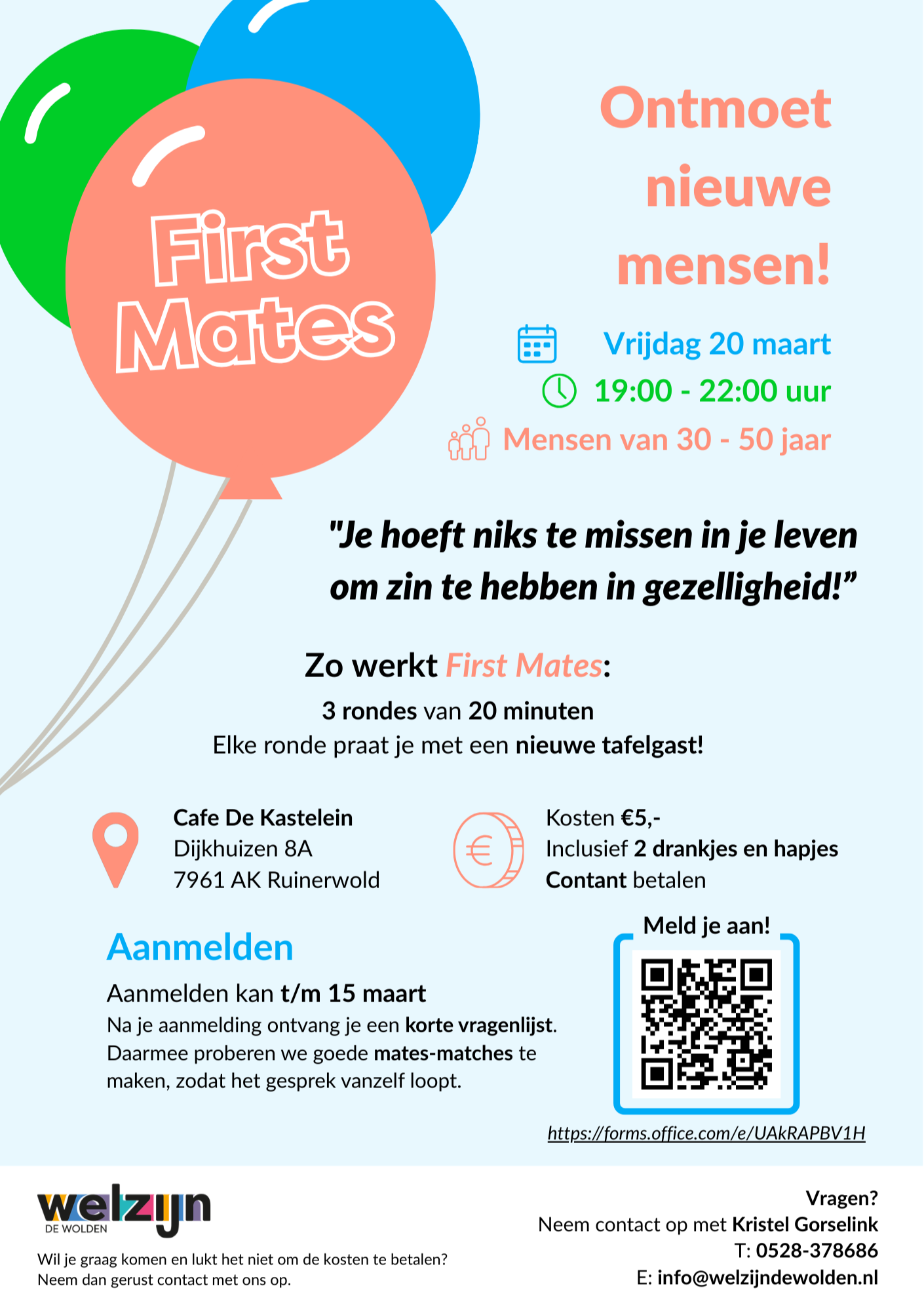Flyer First Mates 30-50 jaar